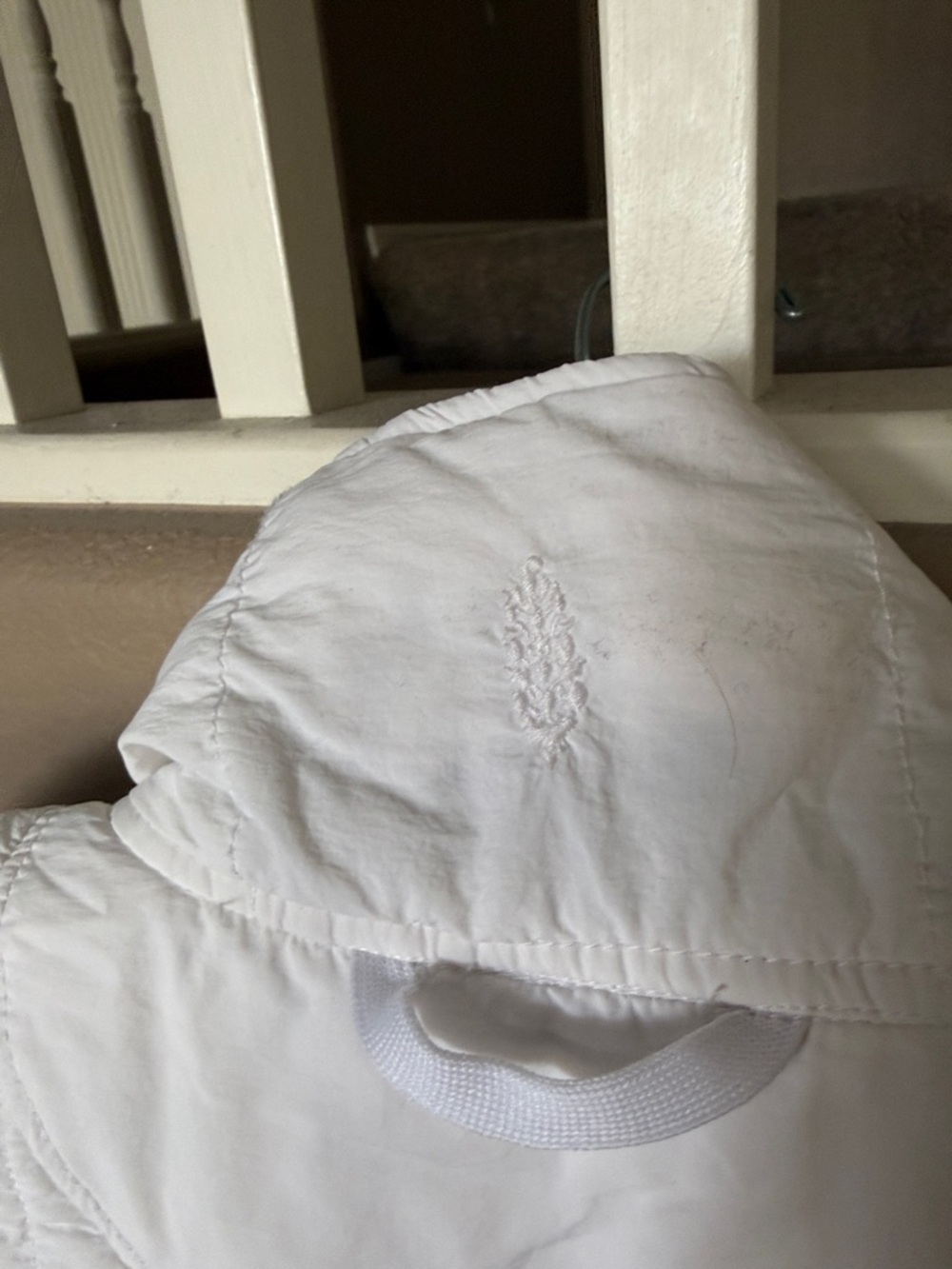 Free People Movement White Quilted Puffer Jacket with Pink-Trim Zip - Picture 6 of 10